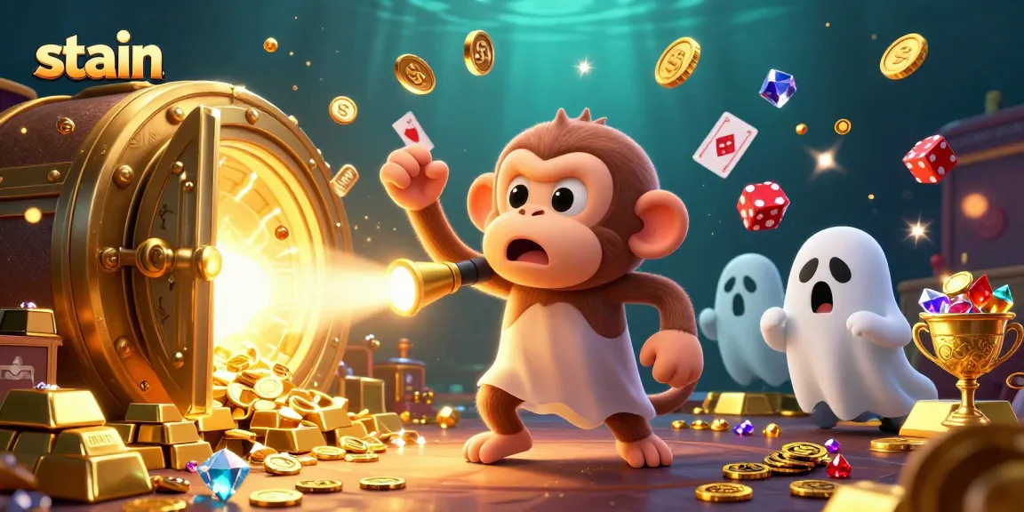 Experience thrilling joker action in a haunted casino as the mischievous stain monkey juggles golden treasures!