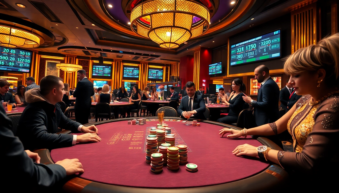 Experience the thrill of j88 in an upscale casino filled with excitement and high-stakes action.