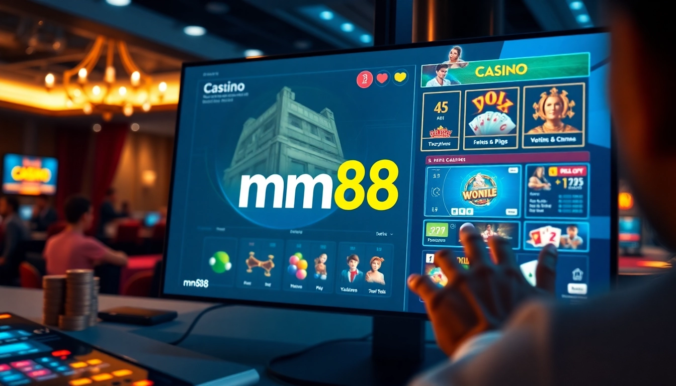 Engaging online casino interface featuring mm88, showcasing dynamic betting options and games.