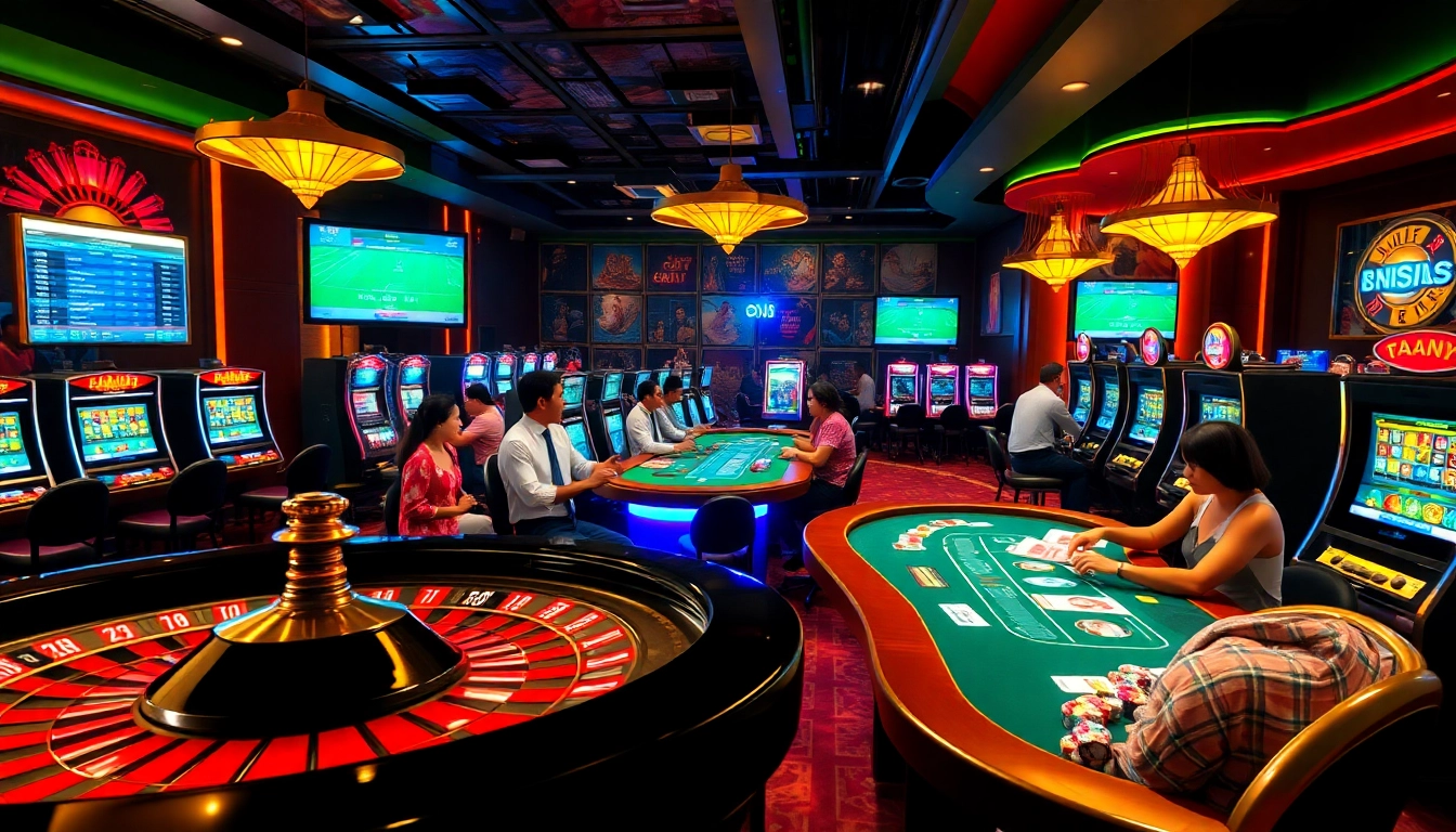 Exciting scene showing Situs Judi Bola Terbesar Di Dunia with players engaging in dynamic sports betting activities.
