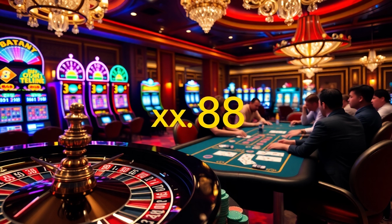 Experience thrilling gambling moments at xx 88 with a vibrant casino ambiance.