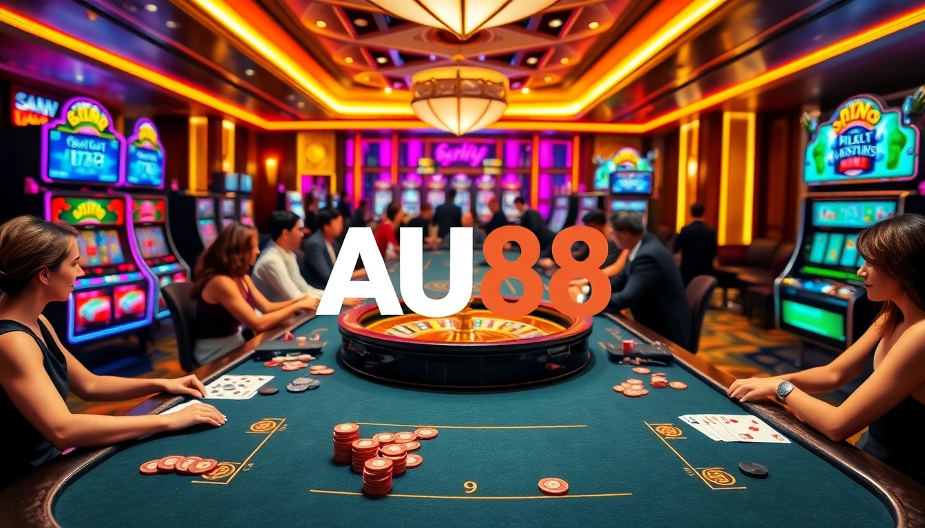 Experience the excitement at AU88 with high-stakes poker and vibrant slot machines.