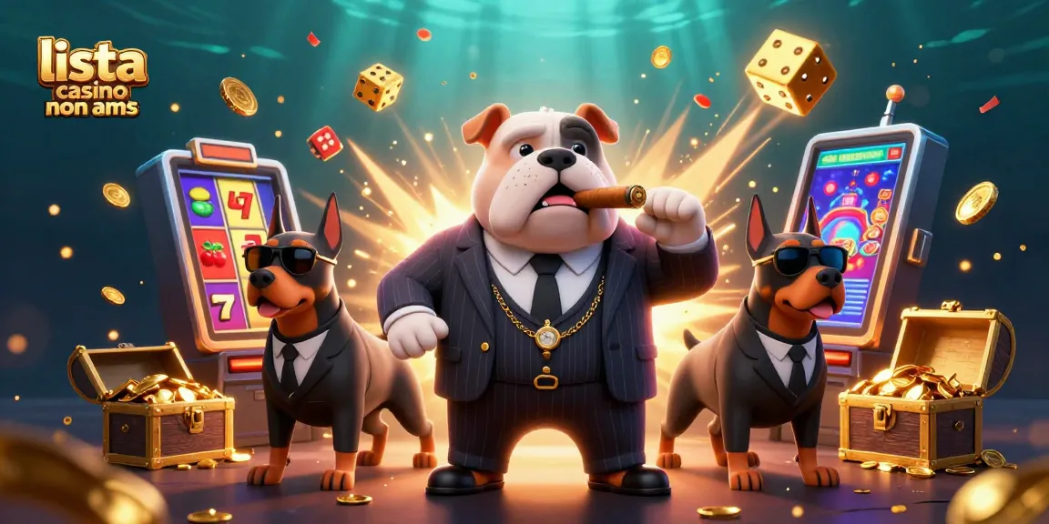 Unisciti all'eccitazione con lista casino non aams in questa vivace scena di casinò 3D con un bulldog mafioso.