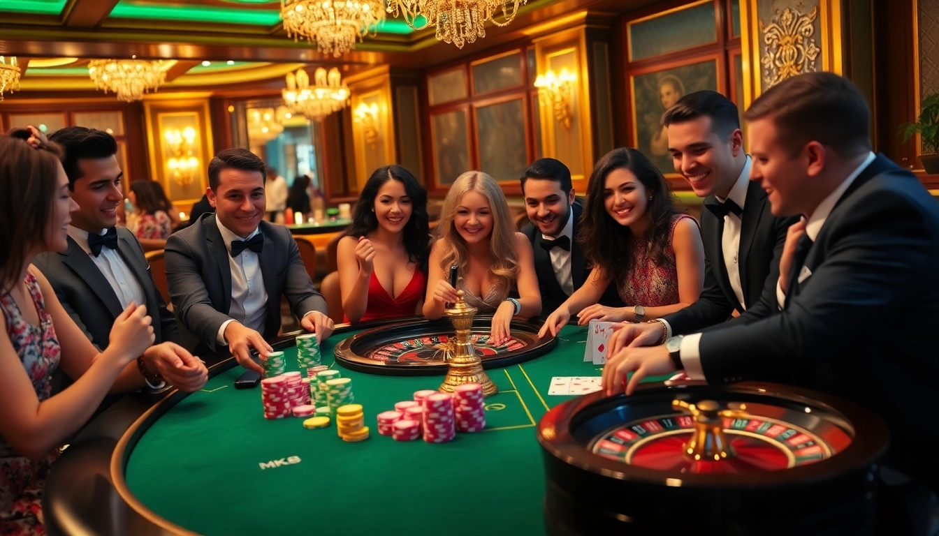 Win with MK8 เครดิตฟรี at a luxurious casino, players enjoy strategic games at the gaming table.