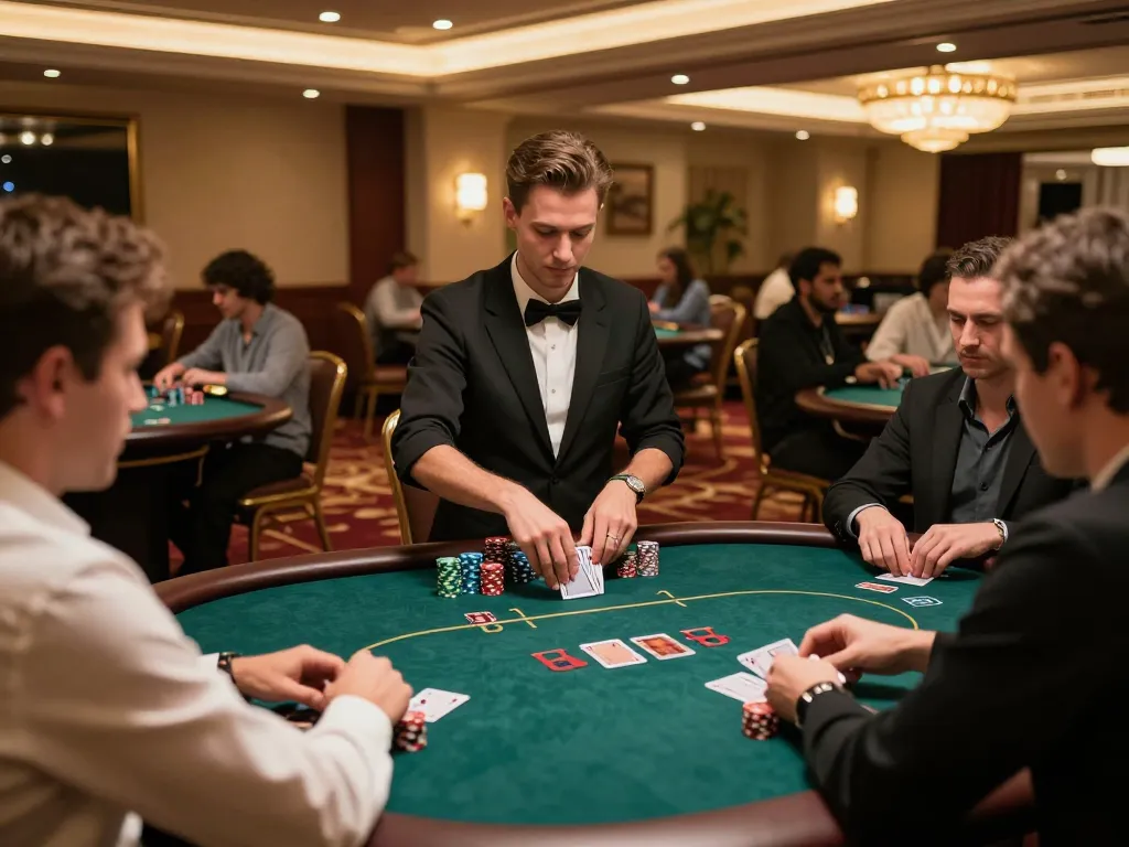 Players at a high-stakes poker game showcase excitement and strategy, highlighting 258bet's immersive gaming experience.