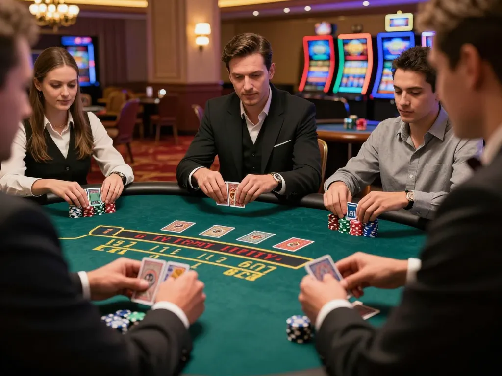 Experience the thrill of SC88 blackjack with engaging players and dynamic dealer action.