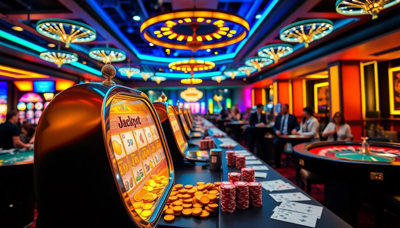 Experience the thrill of slot gacor with players celebrating a big win in a dazzling casino.
