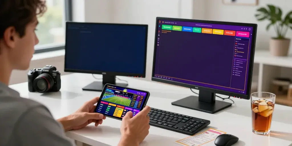Person enjoying betting on https://xx88.day/ with engaging graphics and modern decor.