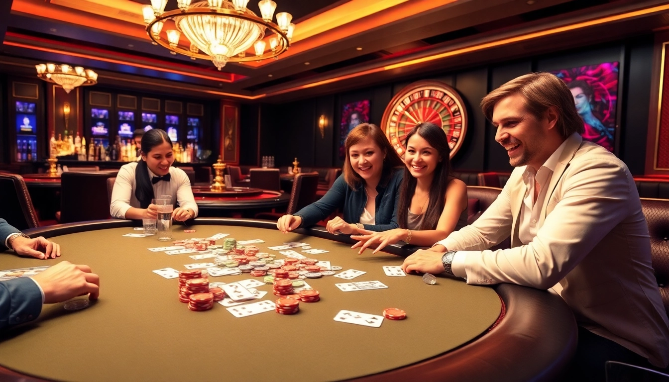Exciting poker gameplay scene reflecting the luxury of https://rr88c.mobi/ with players celebrating their wins.