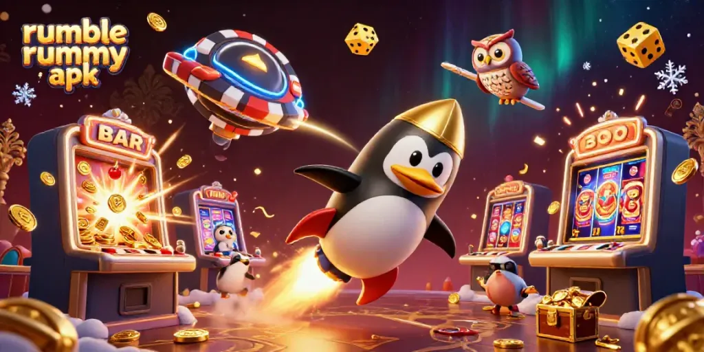 Join the excitement with the Rumble Rummy APK, featuring vibrant casino elements and rich rewards.
