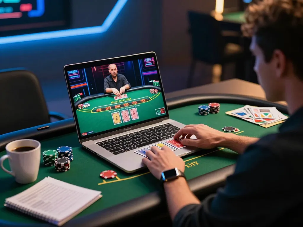 Engaging in online blackjack at trang chủ shbet with vibrant live dealer interface and strategy notes.