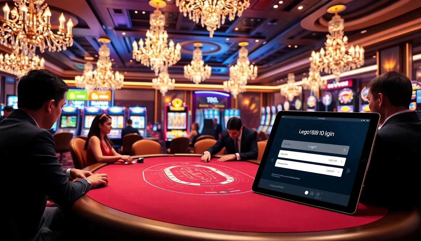 Experience the thrill of gambling with lego138 login at a vibrant casino, showcasing exciting games.