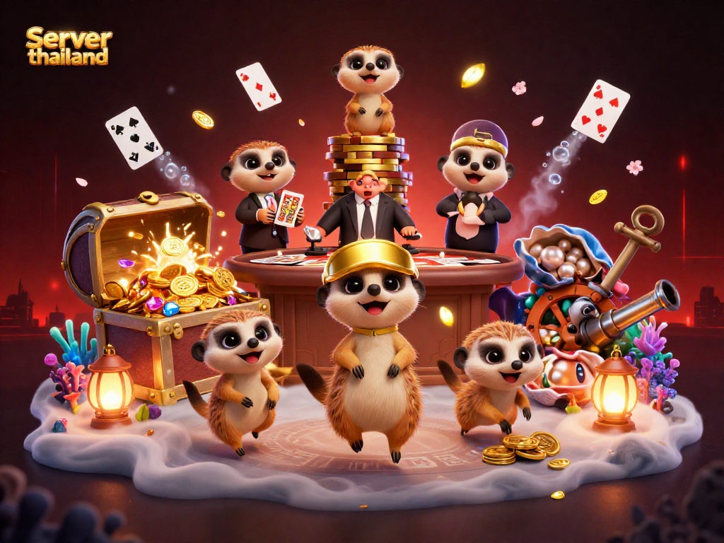 Experience thrilling fun at server thailand with a lively meerkat casino scene bursting with excitement.