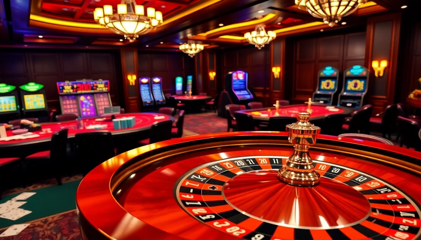 Experience the excitement of online gambling at https://fnew88.com/ with vibrant casino visuals featuring cards and roulette.