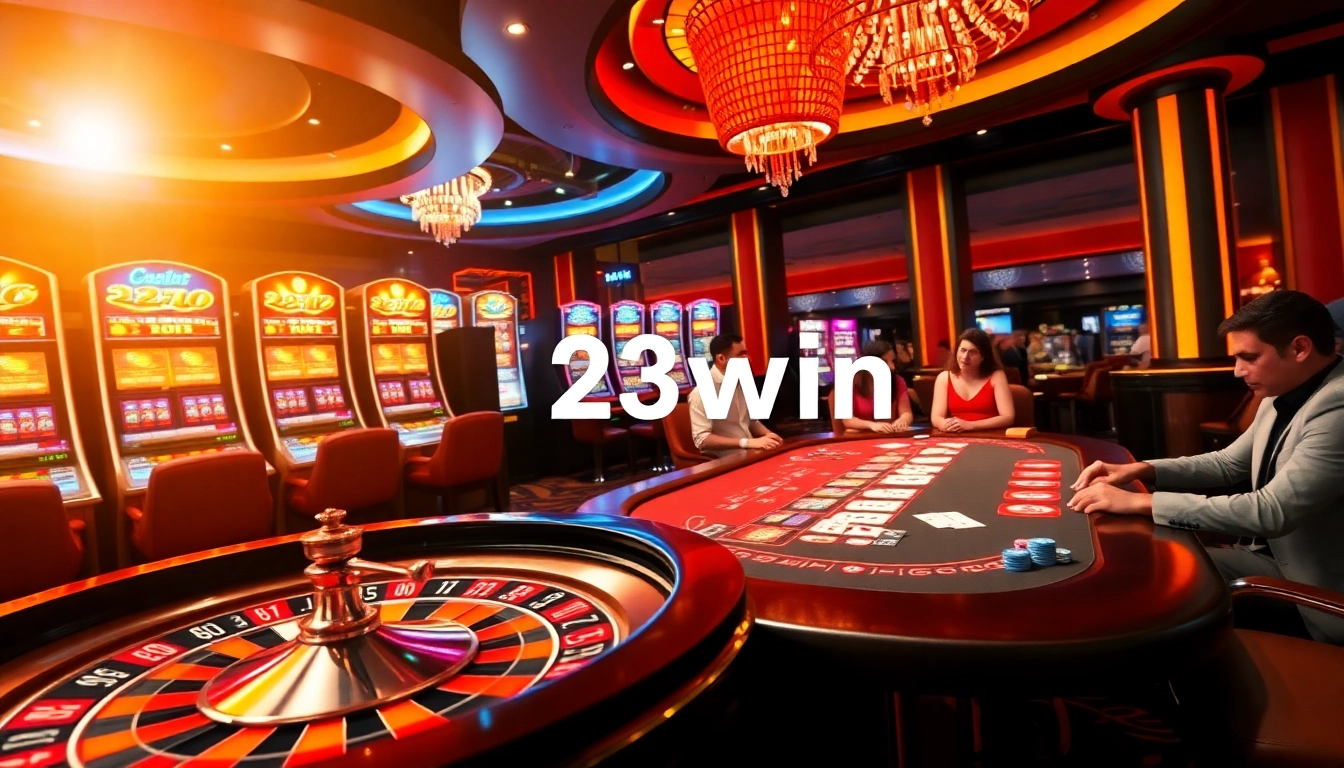 Players enjoying the excitement of various games at 23win online casino.