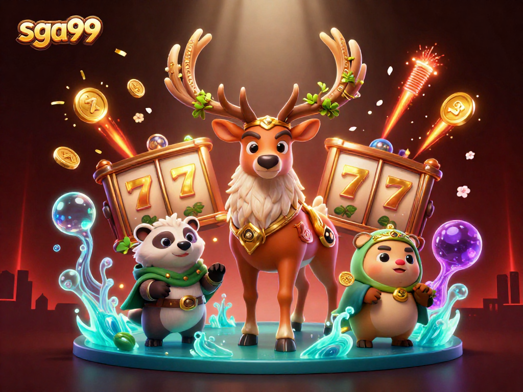 Engage with the exciting gameplay of sga99 with vibrant slot reels and dynamic characters.