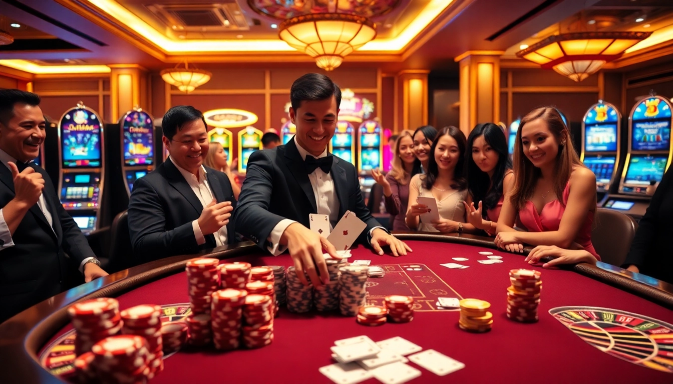 High-stakes poker scene featuring Nhacaiuytin's trusted gaming environment with thrilling action.