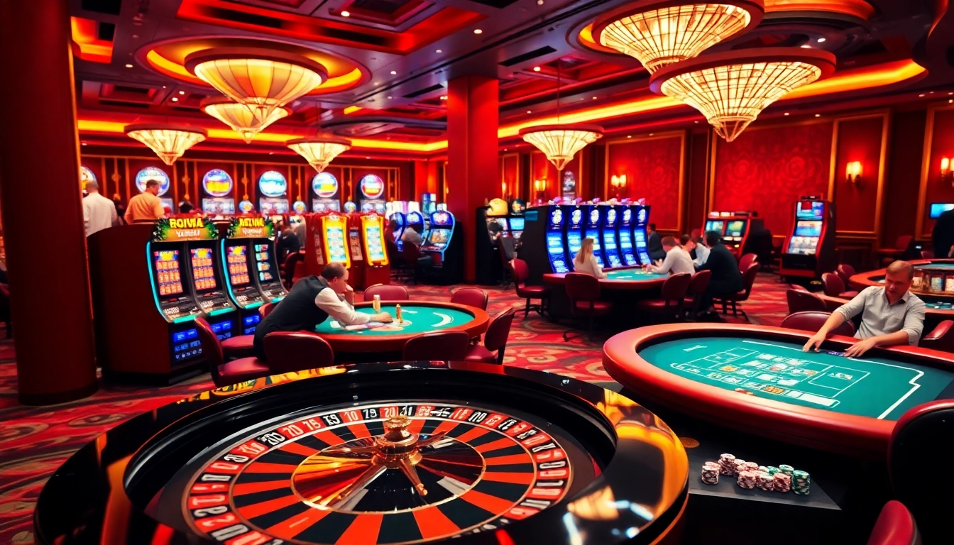 Experience the thrill of betting at the luxurious Sunwin casino with vibrant tables and lively gameplay.