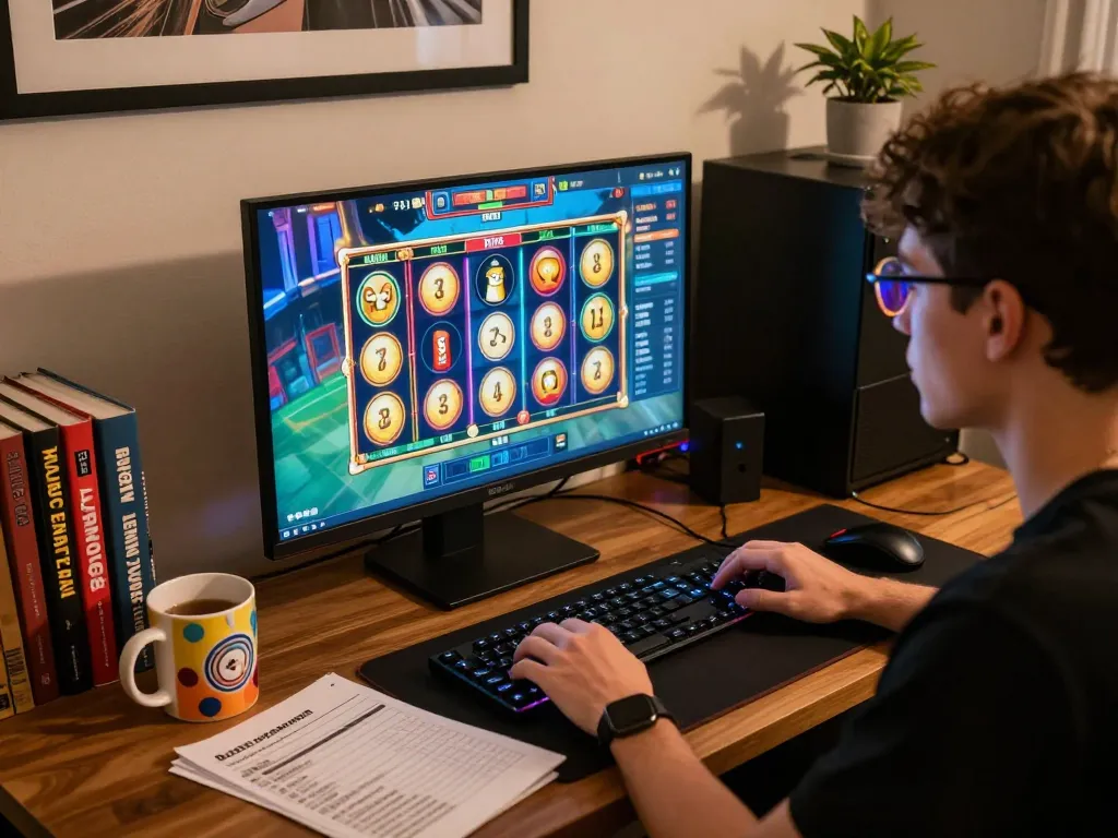 Engaged player enjoying thrilling gameplay at 789club on vibrant screen