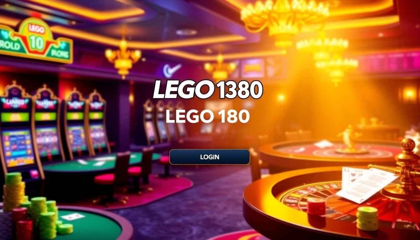 Engage with LEGO138 login for thrilling online gambling experiences featuring vibrant slot machines and casino tables.