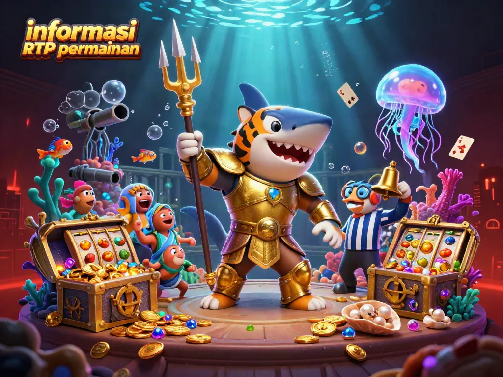 Mengenal informasi RTP permainan slot dengan ilustrasi hi-tech yang mendalam dan warna vibrant.