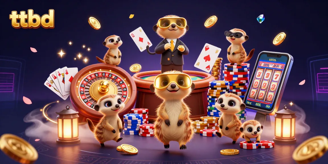 Experience thrilling ttbd action with meerkats managing a vibrant casino scene filled with excitement.