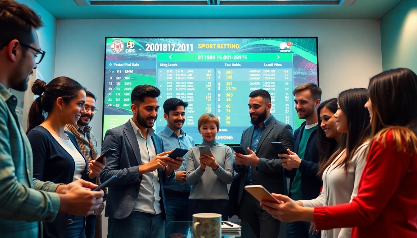 Real-time tỷ lệ kèo nhà cái displayed in a modern betting environment with engaged users.