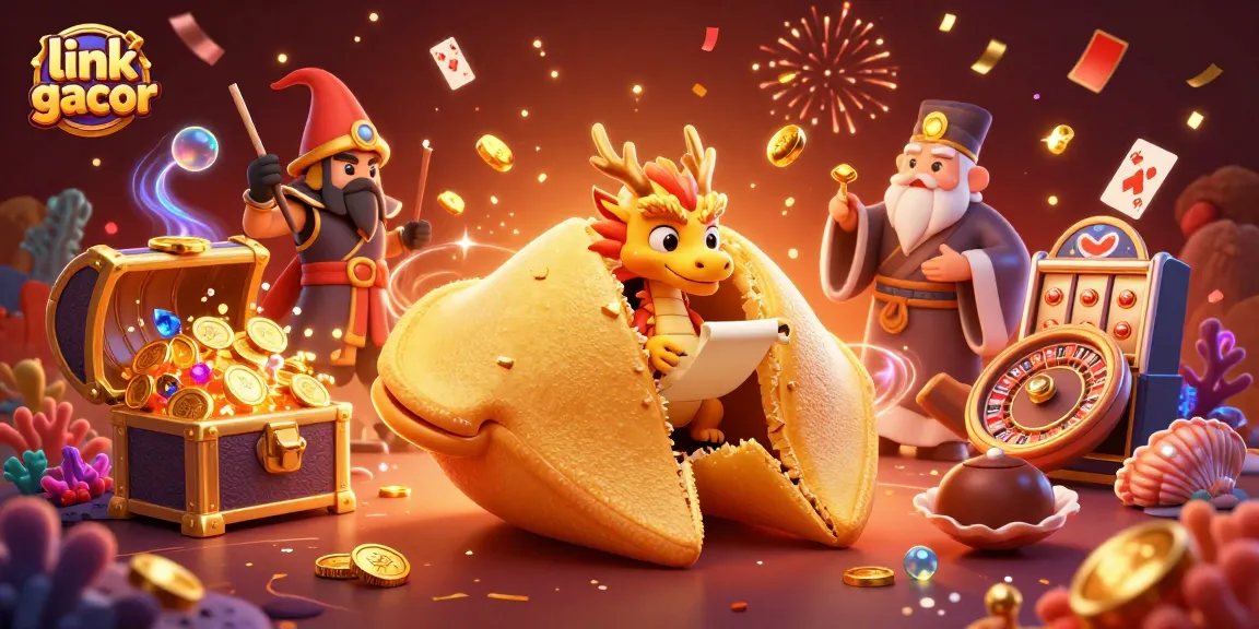 Experience thrilling wins with link gacor in this vibrant and dynamic casino illustration.