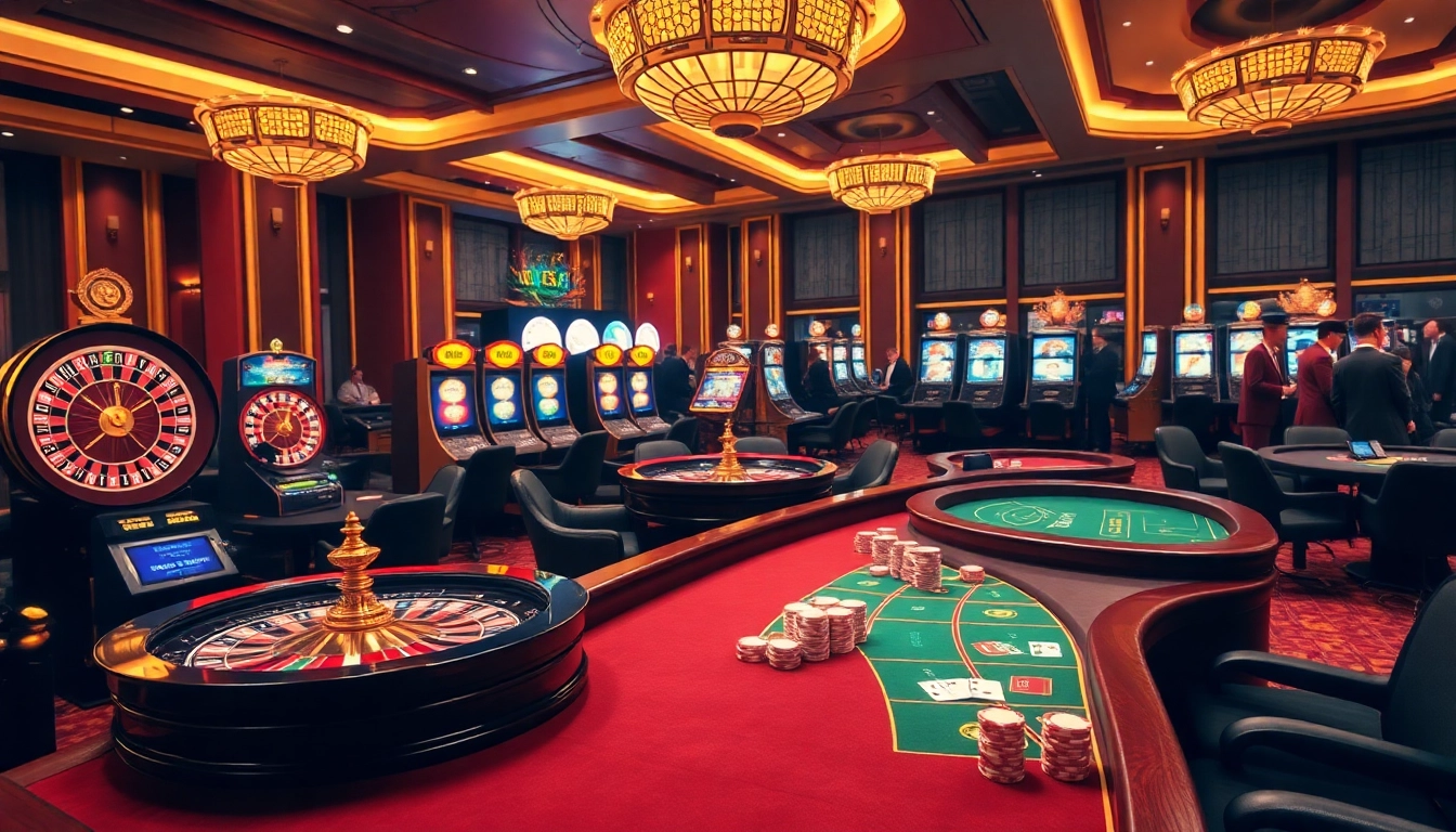 Engaging gaming scene showcasing online casino interfaces and exciting activities at trang kjc.