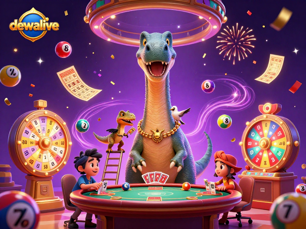 Permainan menarik di dewalive dengan brontosaurus dan raptor menambahkan keseruan dalam pengalaman bermain.
