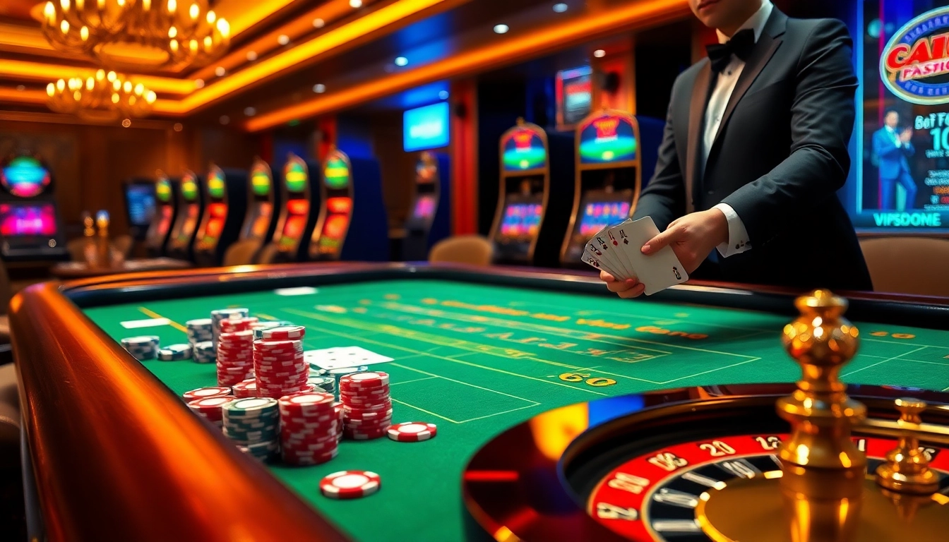 Experience the excitement of VIPSODO66 with vibrant casino gaming visuals showcasing luxury and thrill.