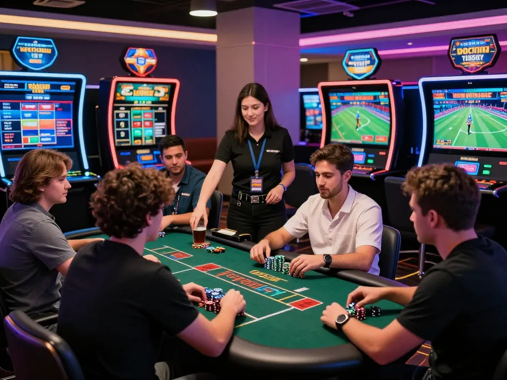 Engaging scene of players at TV88 VIP online gambling platform, showcasing excitement and immersive gaming experiences.