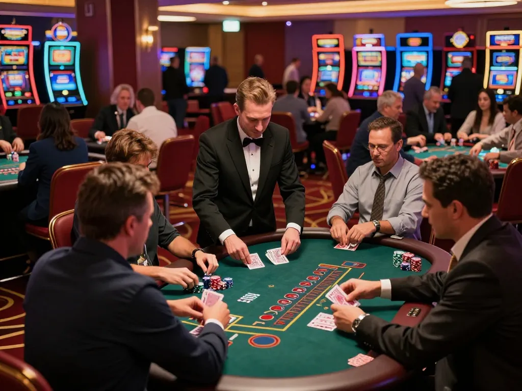 Players enjoy intense blackjack games at du88 casino with vibrant atmosphere and engaging gameplay.