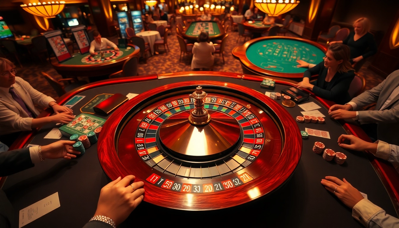 Play high-stakes games at ww88 casino with vibrant poker chips and roulette wheel action.