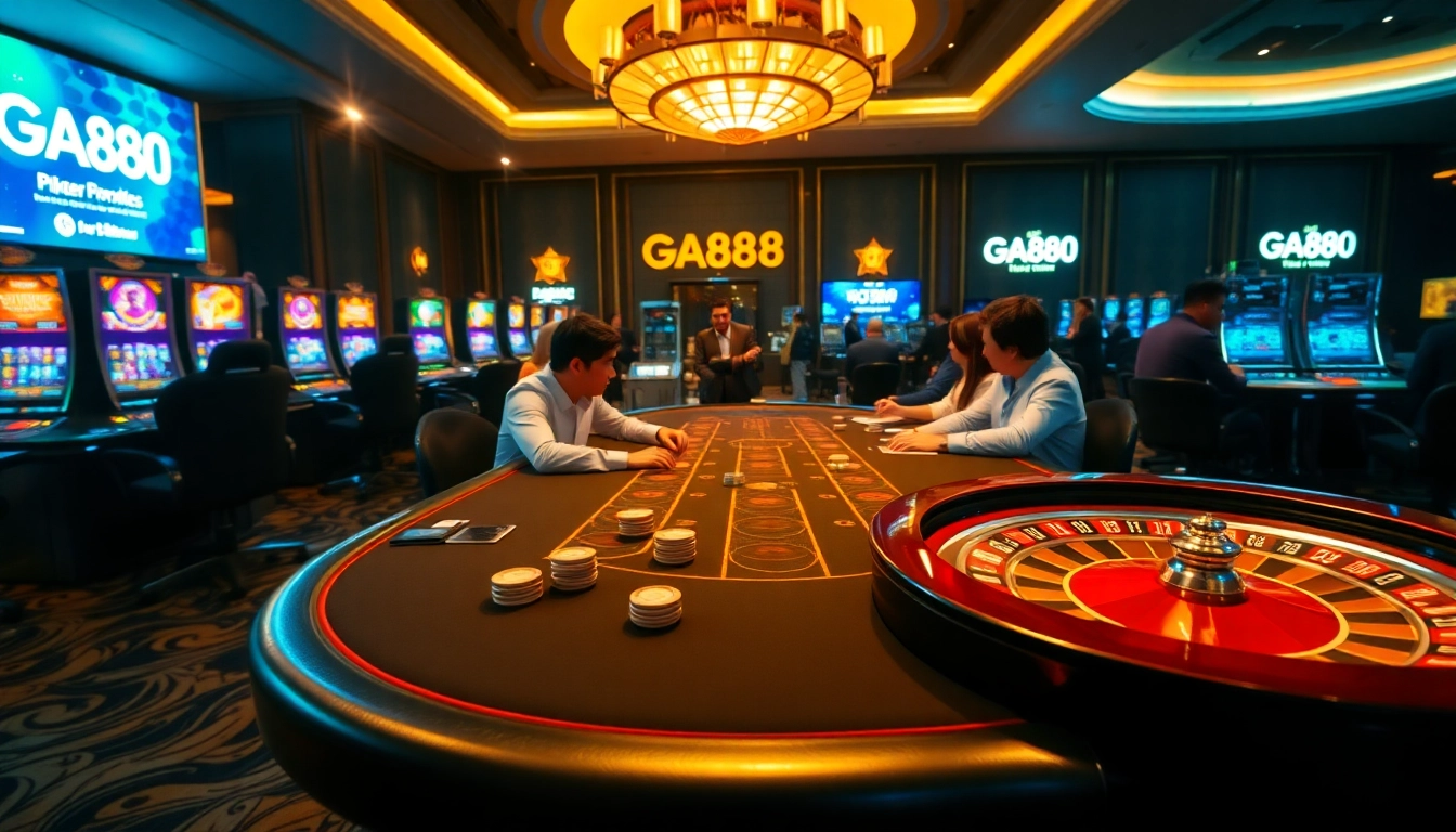 Experience thrilling plays at GA888 with vibrant slots and poker action.
