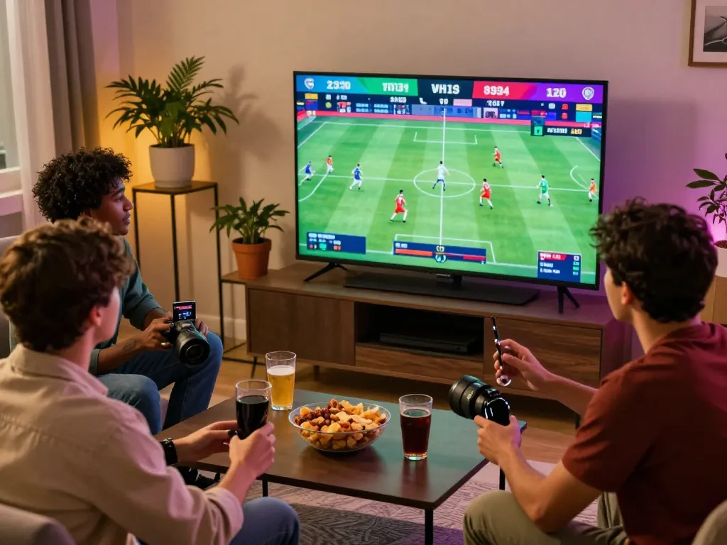 Engaged gamers enjoying online sports betting at https://au88bet.it.com/ in a cozy atmosphere.