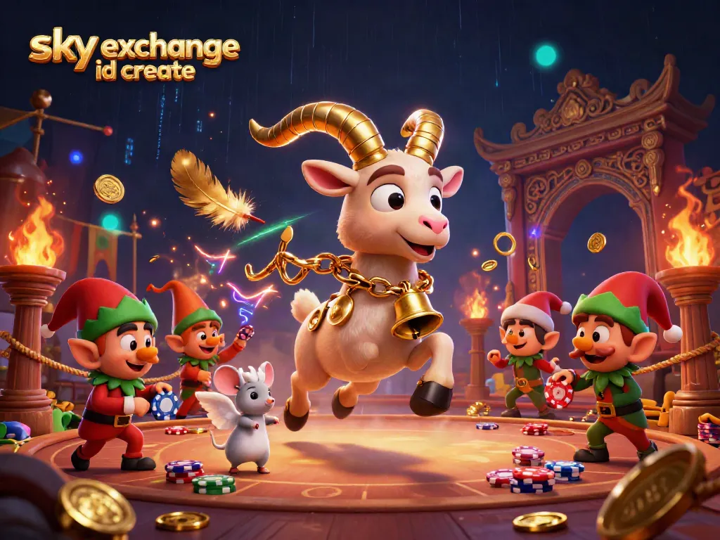Engage with the festive chaos of Sky Exchange ID create where a Krampus goat runs a holiday casino.