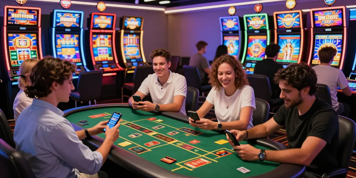 Credit card casinos engaging players at https://being-there.org.uk with vibrant slot games and joyful atmosphere.