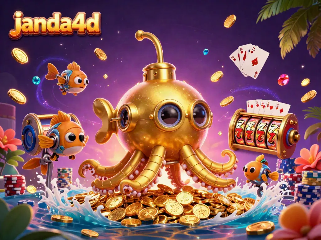 Permainan jackpot yang menyenangkan di janda4d dengan reptil emas dan slot beruntung.