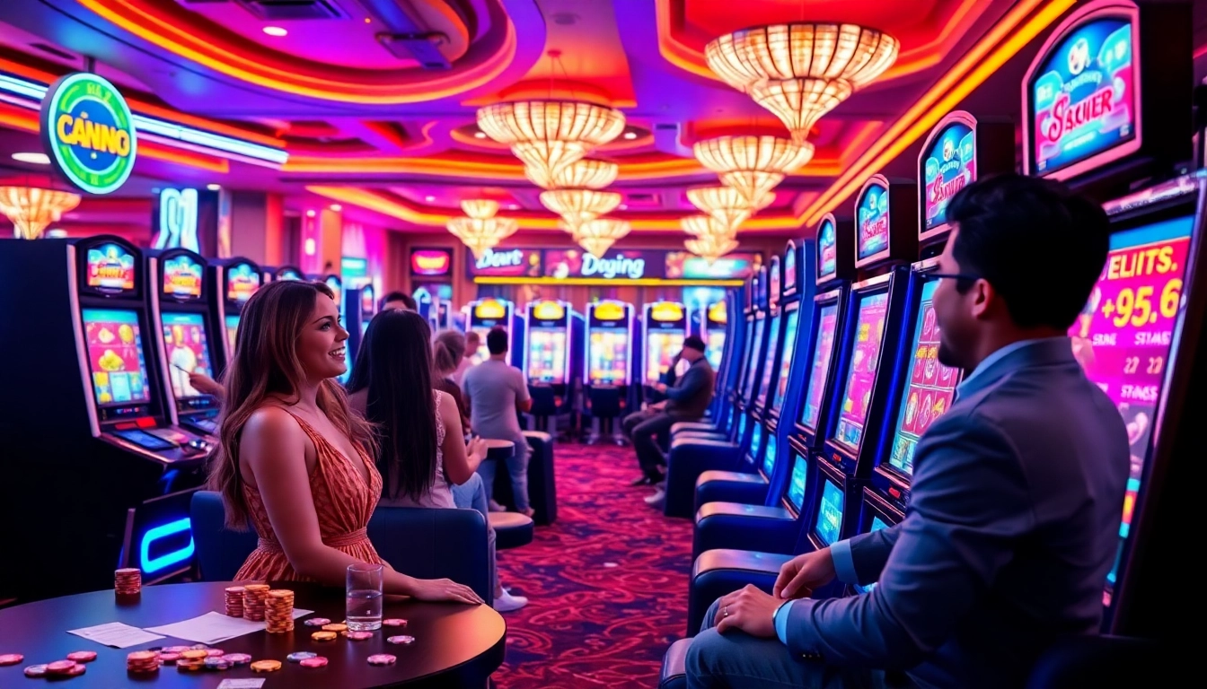 Enjoying the thrill of slot gacor games at a vibrant casino with exciting machines.