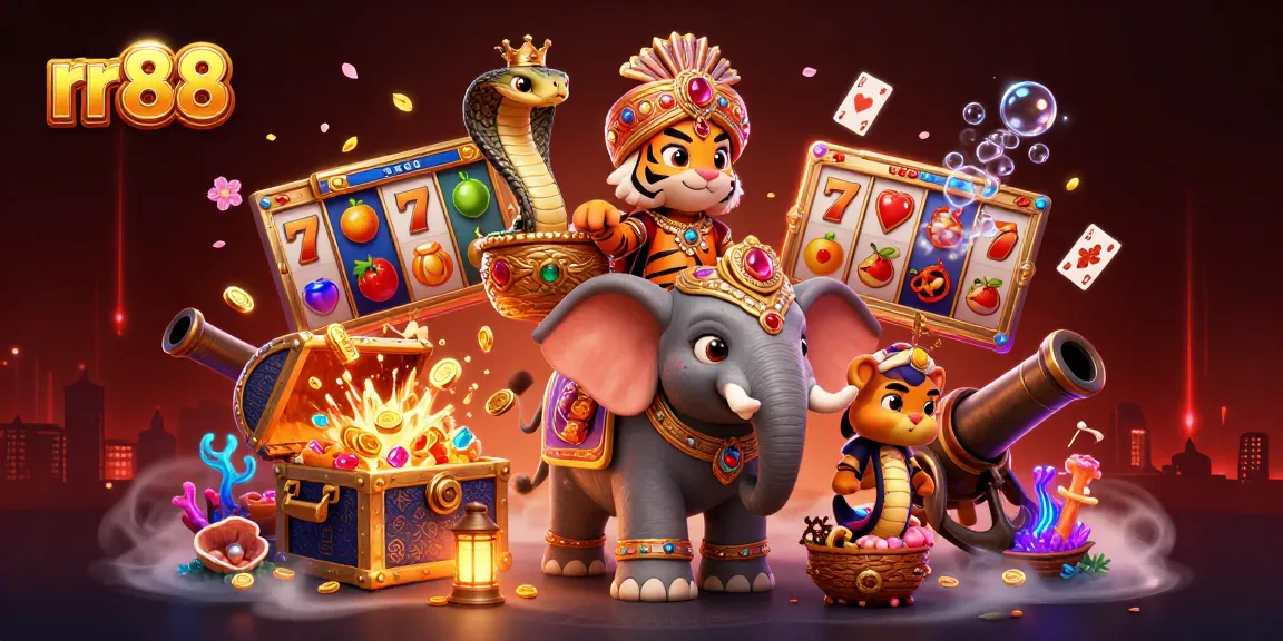 Experience thrilling gameplay with rr 88's vibrant slot reels, dazzling gems, and energetic characters.