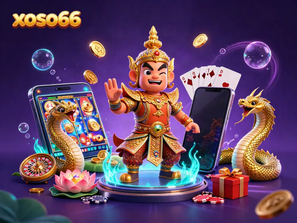 Engage with the exciting world of xoso66 and explore vibrant slot games amidst colorful imagery.