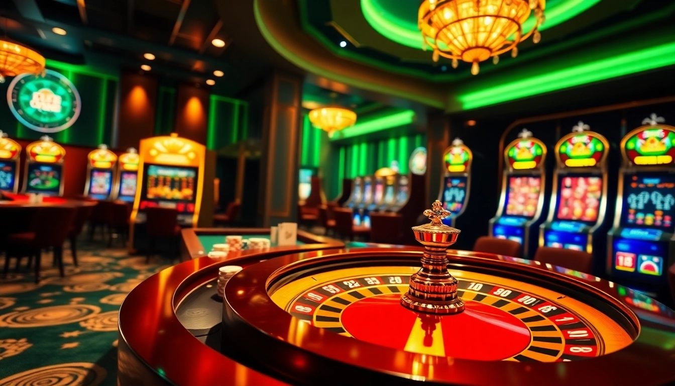 Engaging scene of qh88 online casino with vibrant gaming action, players at the table.