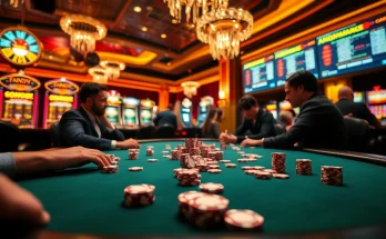 Engaging players strategizing at a poker table highlighting hidden wiki tor features in an opulent casino setting.