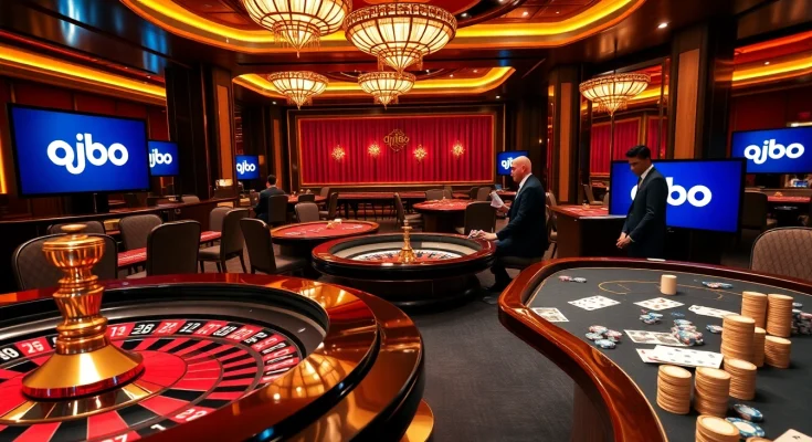 Betting excitement at qh88 casino with vibrant games, poker chips, and roulette action.