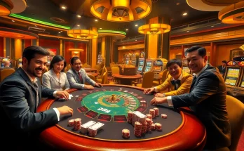 Tải game go88 while enjoying a vibrant casino scene with players at a poker table against luxurious backgrounds.