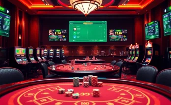 Engaging scene of trang chủ bet88 showcasing vibrant casino gaming with modern betting interfaces.