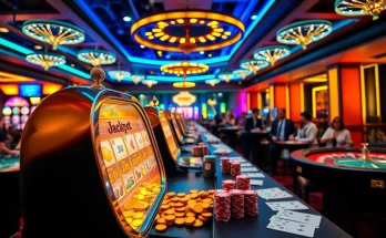 Experience the thrill of slot gacor with players celebrating a big win in a dazzling casino.