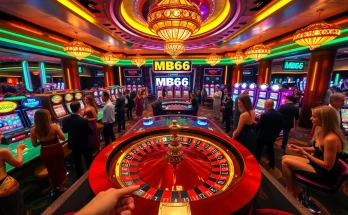 Experience the thrill of gaming at MB66 Casino with players immersed in exciting bets and vibrant roulette action.