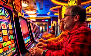 Experience excitement at slot777 with vibrant machines lighting up the casino.